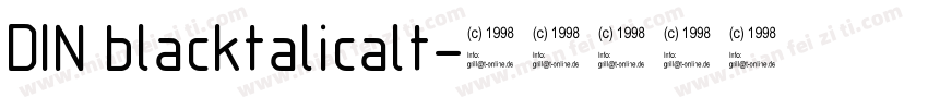 DIN blacktalicalt字体转换